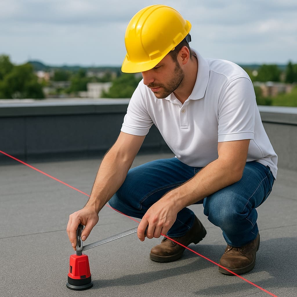 Measuring Paver Pedestal Heights